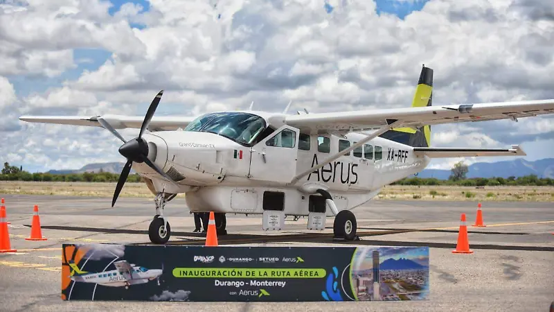 Arriba vuelo de Aerus que conecta a Durango y Monterrey
